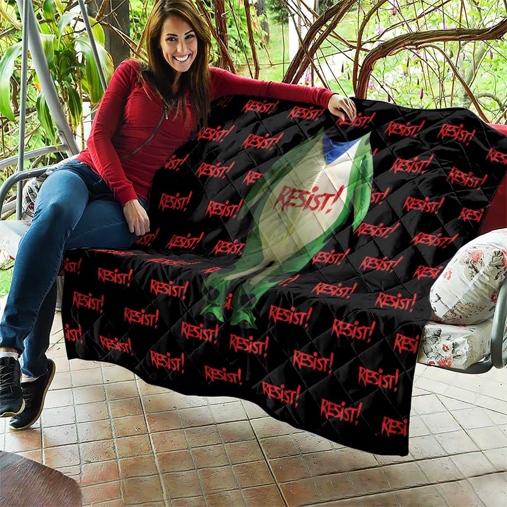 Resist Portland Frog Quilt Funny Political Costume - Wonder Print Shop