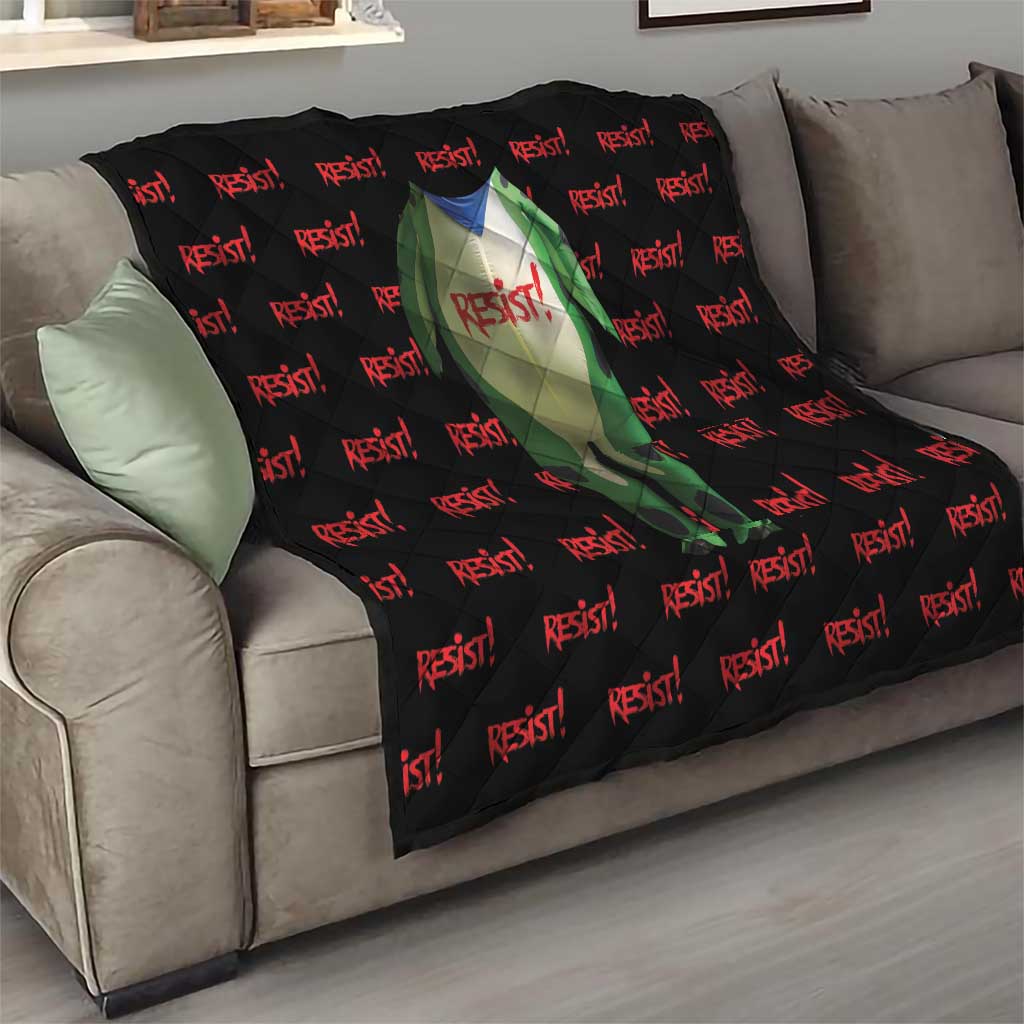 Resist Portland Frog Quilt Funny Political Costume - Wonder Print Shop