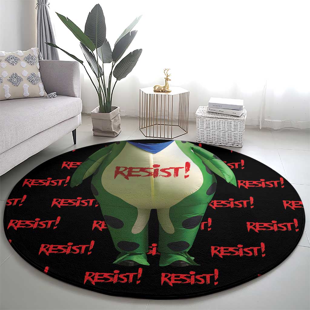 Resist Portland Frog Round Carpet Funny Political Costume - Wonder Print Shop