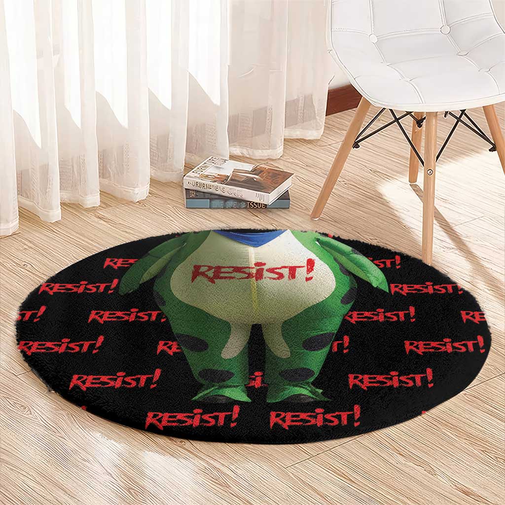 Resist Portland Frog Round Carpet Funny Political Costume - Wonder Print Shop