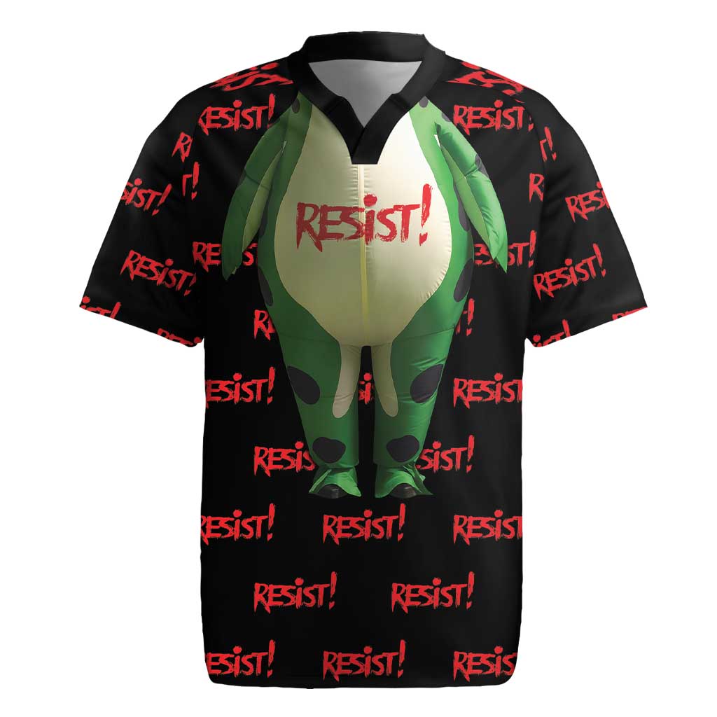 Resist Portland Frog Rugby Jersey Funny Political Costume - Wonder Print Shop