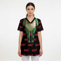 Resist Portland Frog Scrub Top Funny Political Costume - Wonder Print Shop