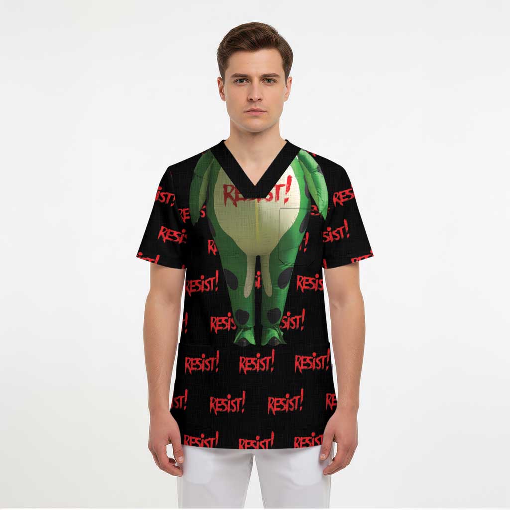 Resist Portland Frog Scrub Top Funny Political Costume - Wonder Print Shop