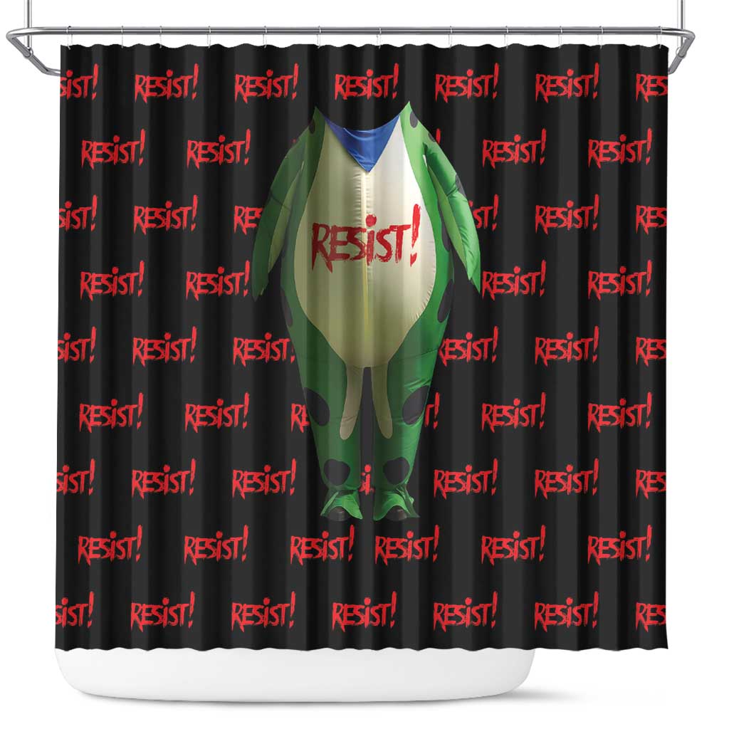 Resist Portland Frog Shower Curtain Funny Political Costume - Wonder Print Shop