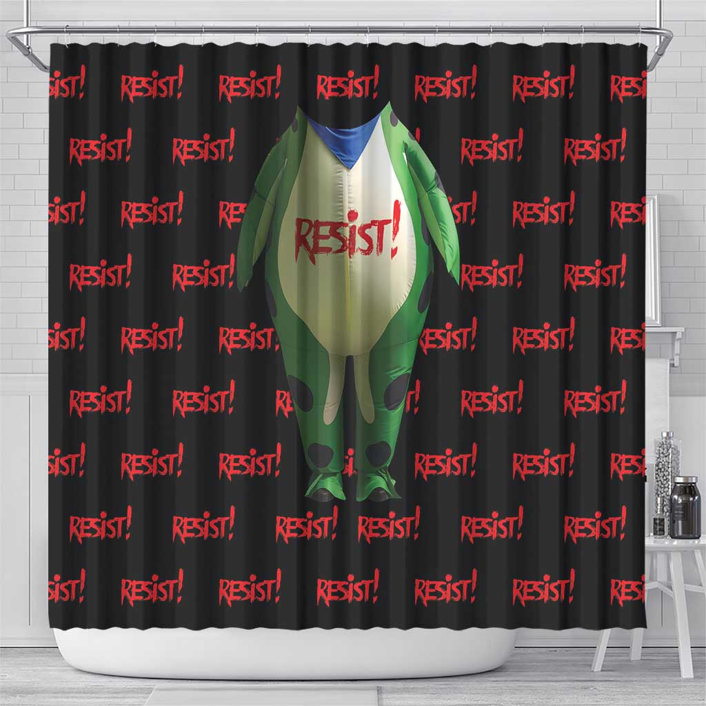 Resist Portland Frog Shower Curtain Funny Political Costume - Wonder Print Shop