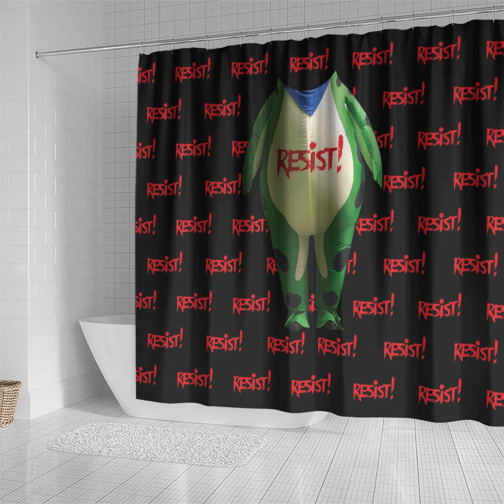 Resist Portland Frog Shower Curtain Funny Political Costume - Wonder Print Shop