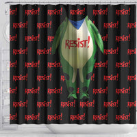 Resist Portland Frog Shower Curtain Funny Political Costume - Wonder Print Shop