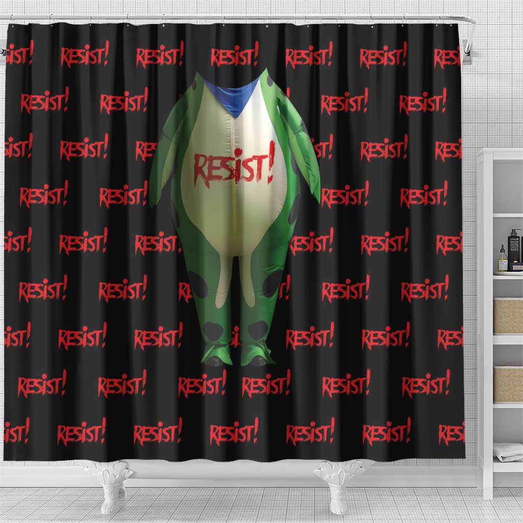 Resist Portland Frog Shower Curtain Funny Political Costume - Wonder Print Shop