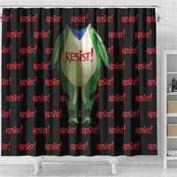 Resist Portland Frog Shower Curtain Funny Political Costume - Wonder Print Shop