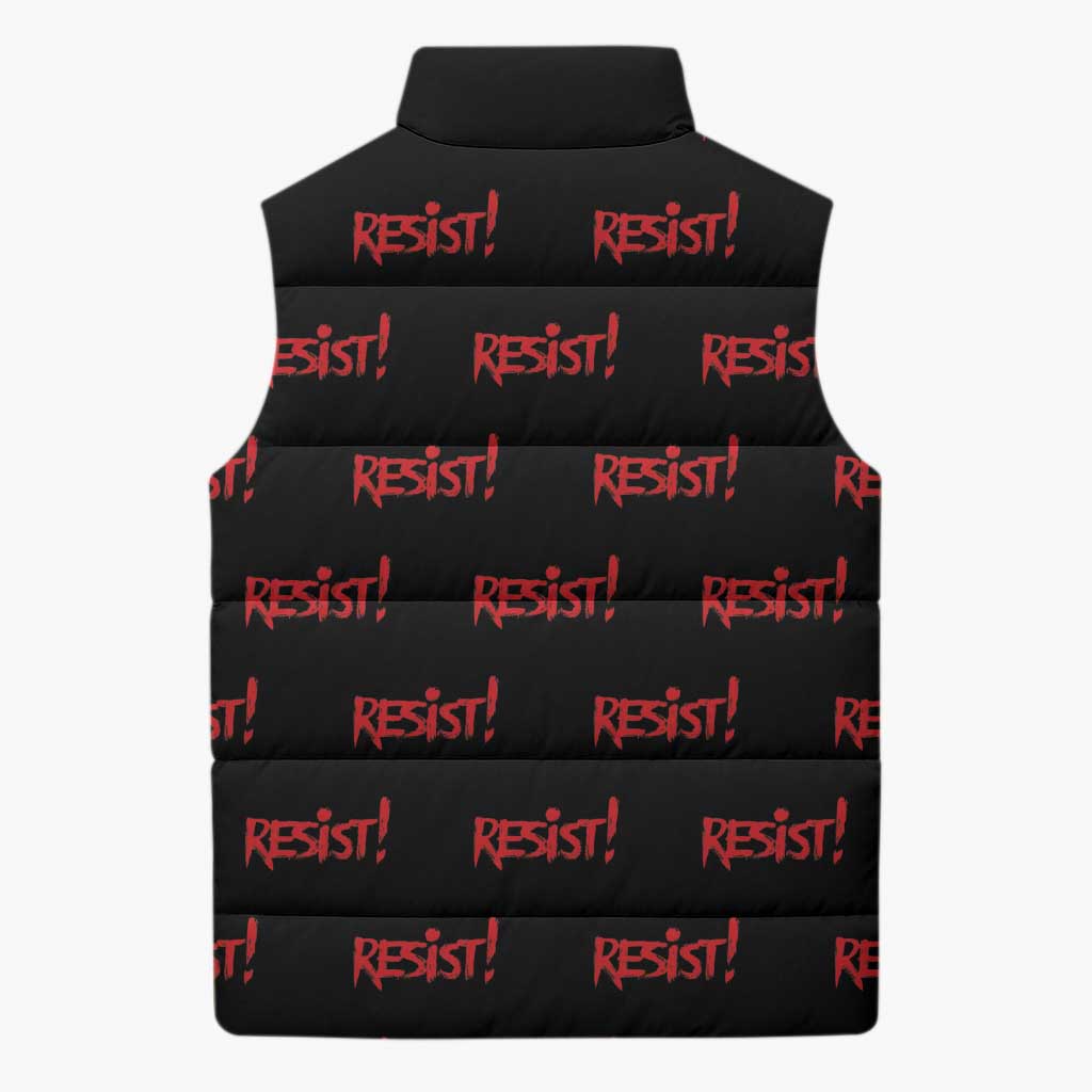 Resist Portland Frog Sleeveless Puffer Jacket Funny Political Costume - Wonder Print Shop