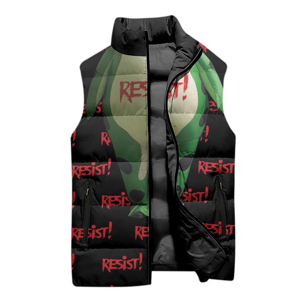 Resist Portland Frog Sleeveless Puffer Jacket Funny Political Costume - Wonder Print Shop