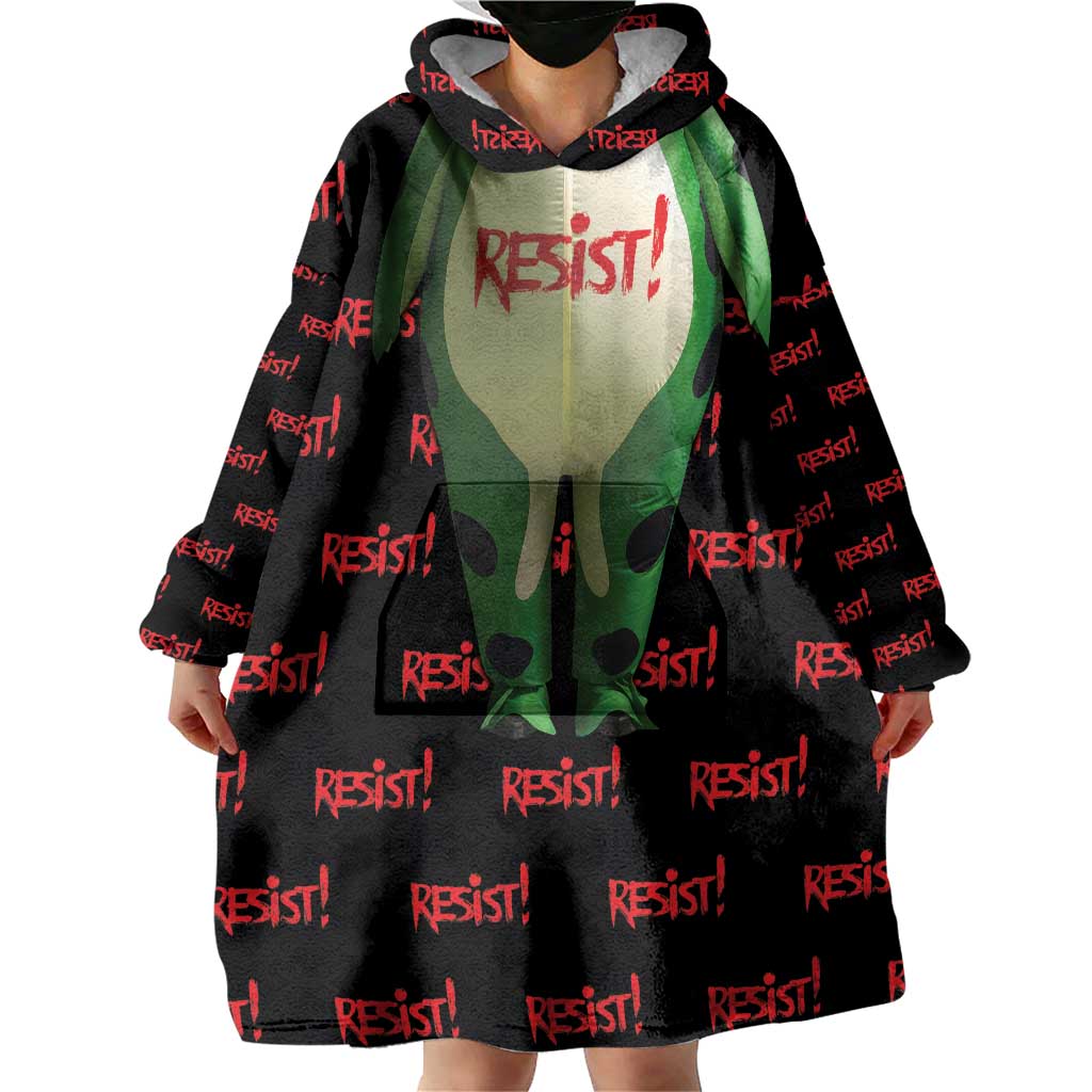 Resist Portland Frog Wearable Blanket Hoodie Funny Political Costume - Wonder Print Shop
