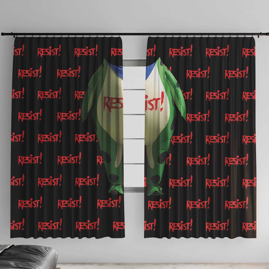 Resist Portland Frog Window Curtain Funny Political Costume - Wonder Print Shop