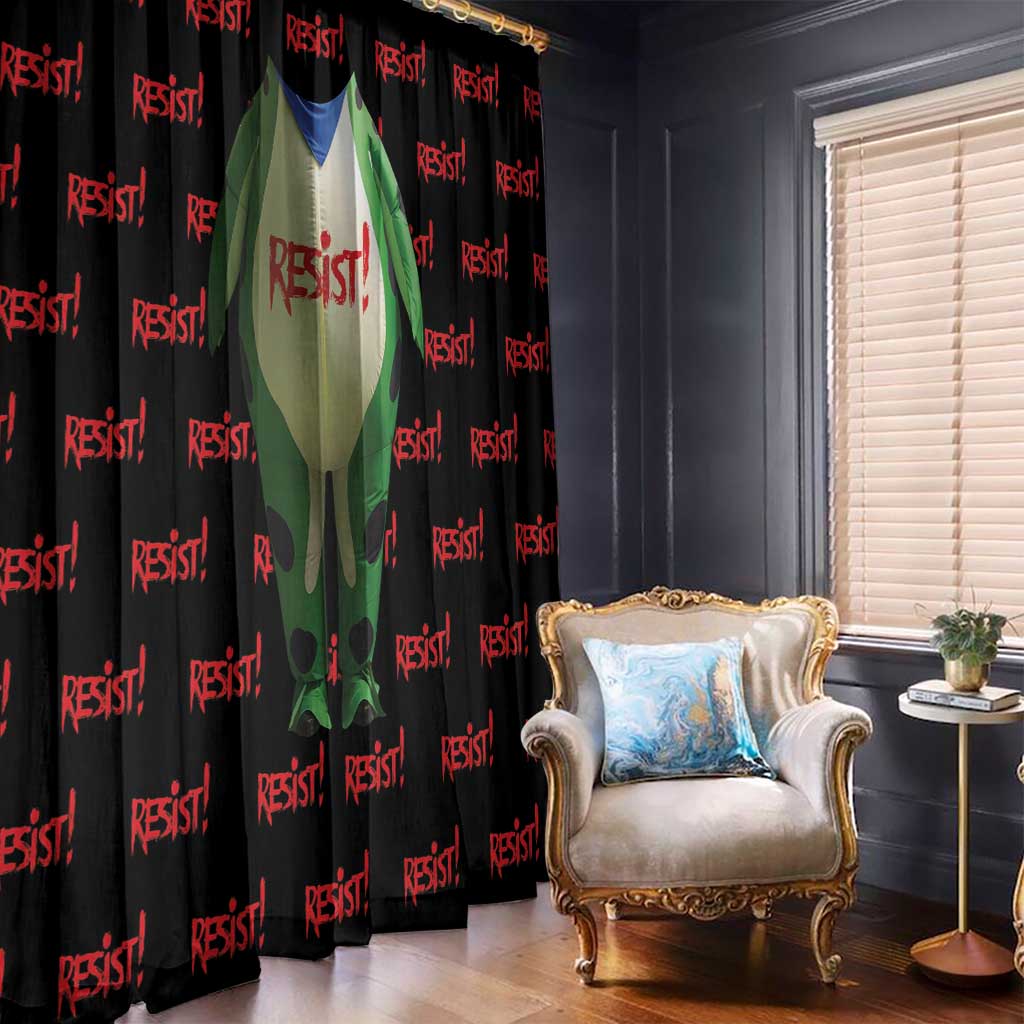 Resist Portland Frog Window Curtain Funny Political Costume - Wonder Print Shop