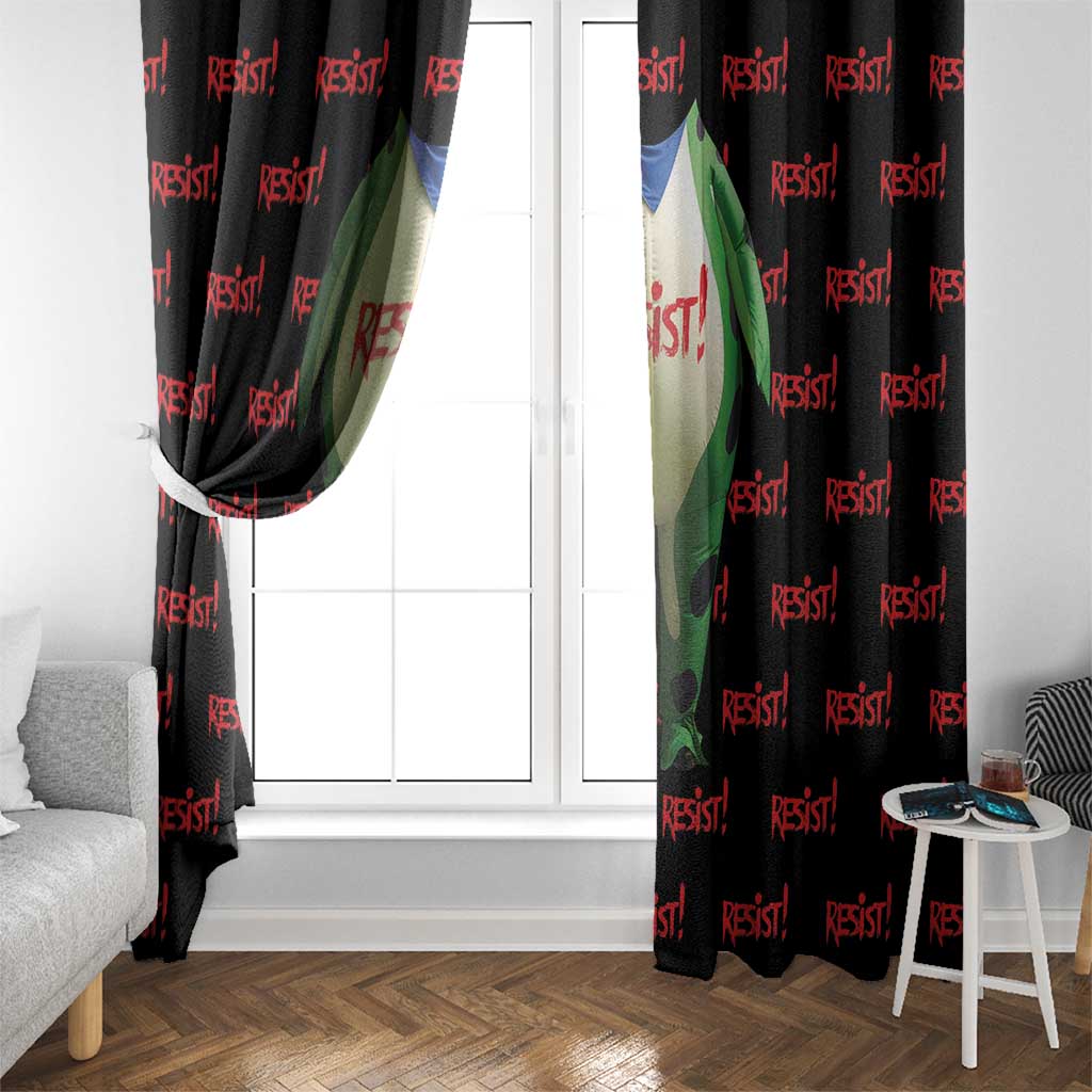 Resist Portland Frog Window Curtain Funny Political Costume - Wonder Print Shop
