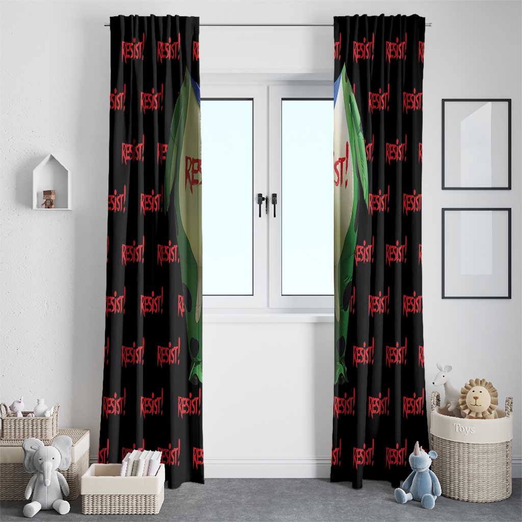 Resist Portland Frog Window Curtain Funny Political Costume - Wonder Print Shop