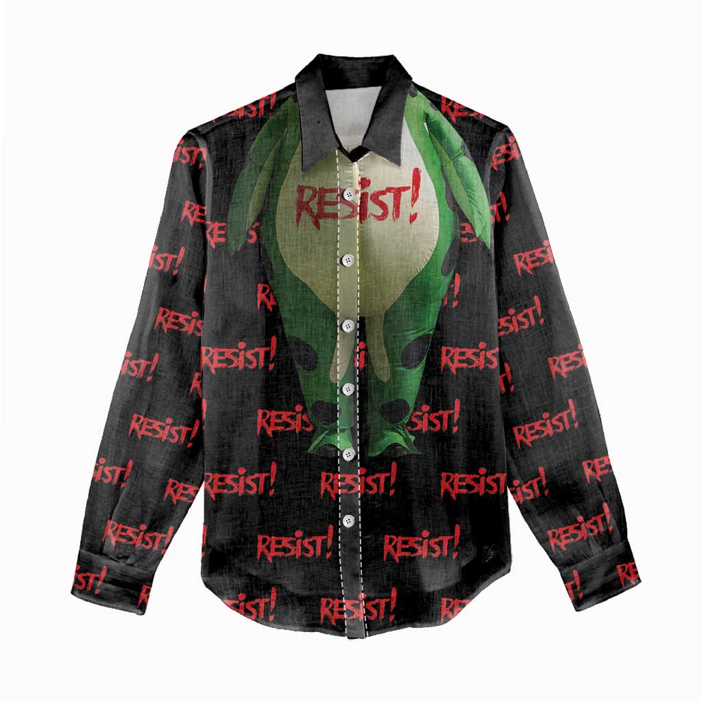 Resist Portland Frog Women Casual Shirt Funny Political Costume - Wonder Print Shop