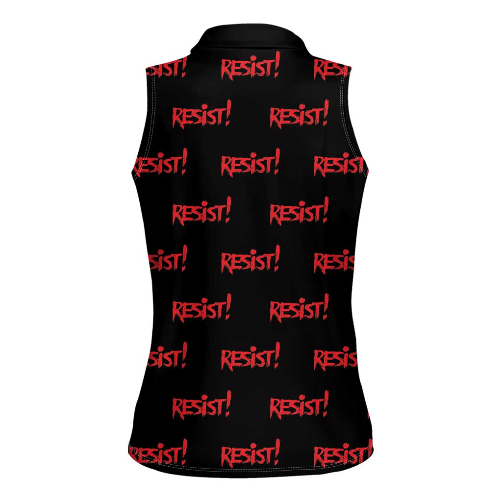 Resist Portland Frog Women Sleeveless Polo Shirt Funny Political Costume - Wonder Print Shop