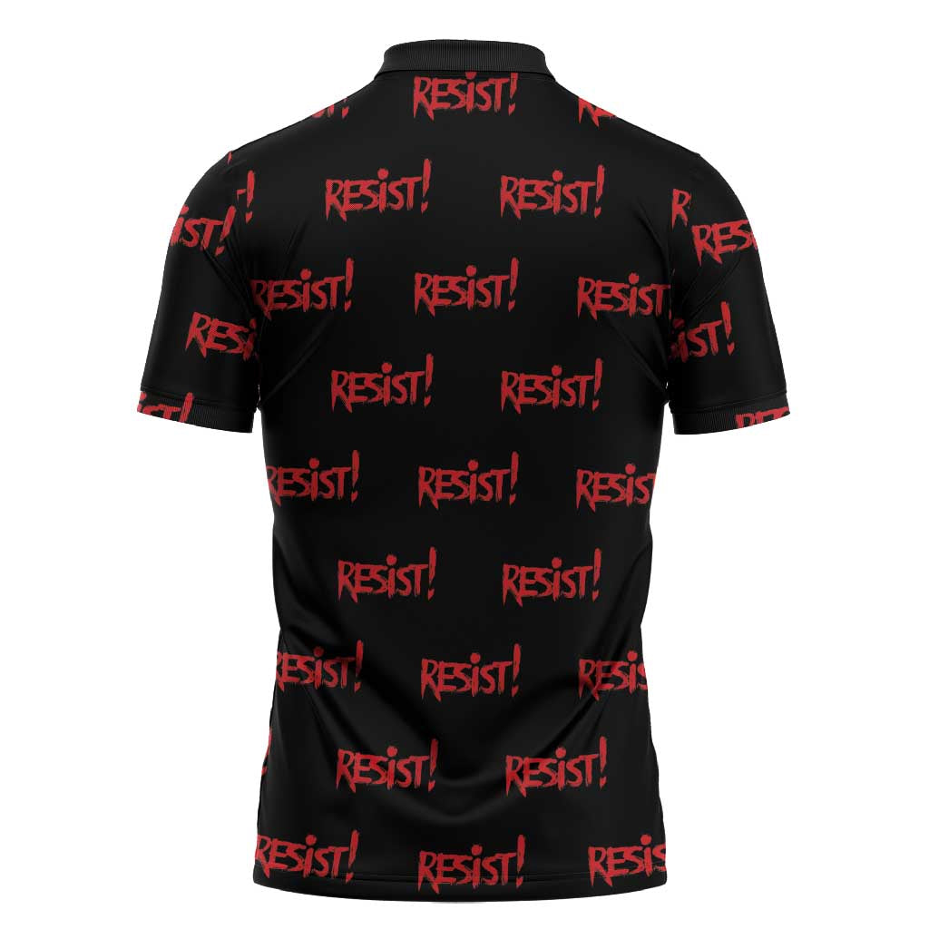 Resist Portland Frog Zipper Polo Shirt Funny Political Costume - Wonder Print Shop