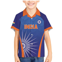 Custom India Cricket Family Matching Mermaid Dress and Hawaiian Shirt Go Champions Men In Blue LT05 - Wonder Print Shop