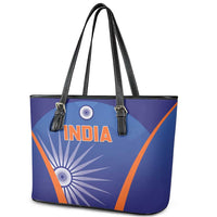 India Cricket Leather Tote Bag Go Champions Men In Blue LT05 - Wonder Print Shop