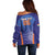 Custom India Cricket Off Shoulder Sweater Go Champions Men In Blue LT05 - Wonder Print Shop