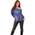 Custom India Cricket Off Shoulder Sweater Go Champions Men In Blue LT05 - Wonder Print Shop