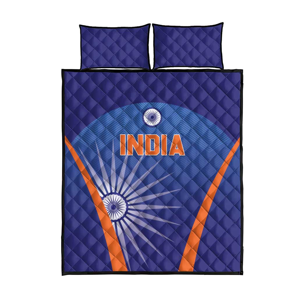India Cricket Quilt Bed Set Go Champions Men In Blue LT05 - Wonder Print Shop