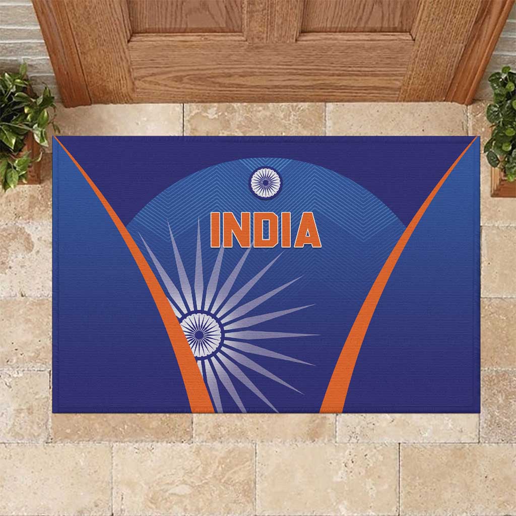 India Cricket Rubber Doormat Go Champions Men In Blue LT05 - Wonder Print Shop
