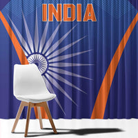 India Cricket Window Curtain Go Champions Men In Blue LT05 - Wonder Print Shop