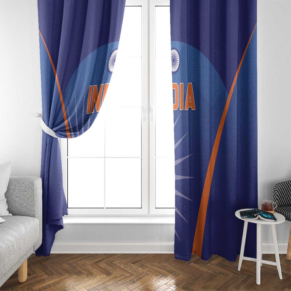 India Cricket Window Curtain Go Champions Men In Blue LT05 - Wonder Print Shop
