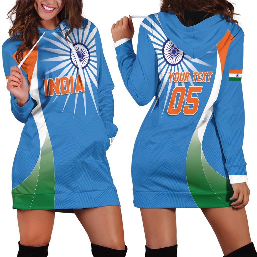 Custom India Cricket Hoodie Dress Sporty Style LT05 - Wonder Print Shop