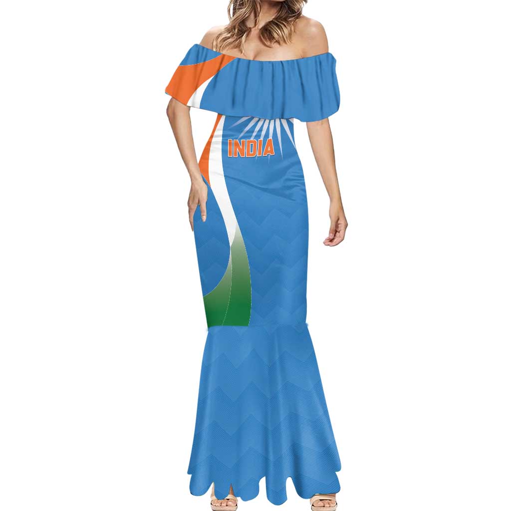 Custom India Cricket Mermaid Dress Sporty Style LT05 - Wonder Print Shop