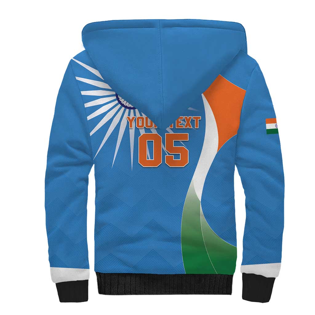 Custom India Cricket Sherpa Hoodie Sporty Style LT05 - Wonder Print Shop