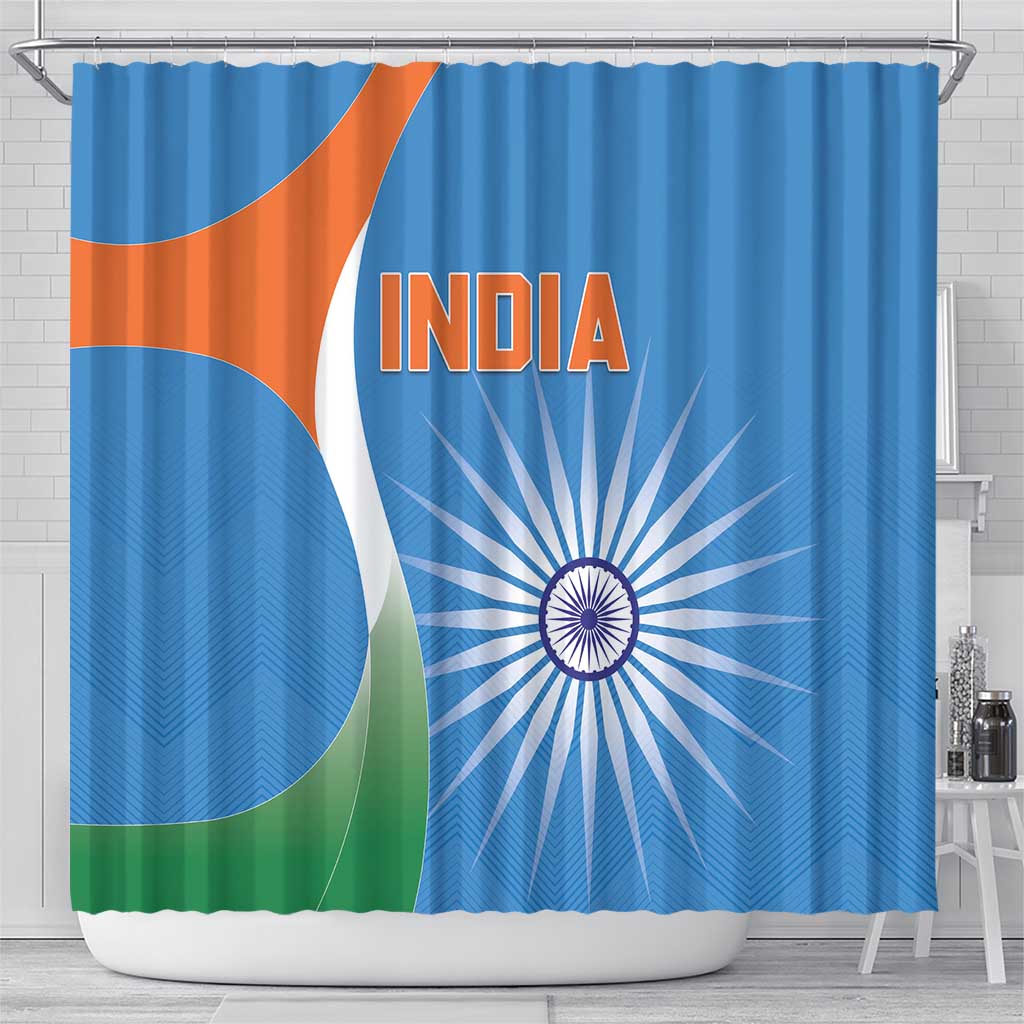 India Cricket Shower Curtain Sporty Style