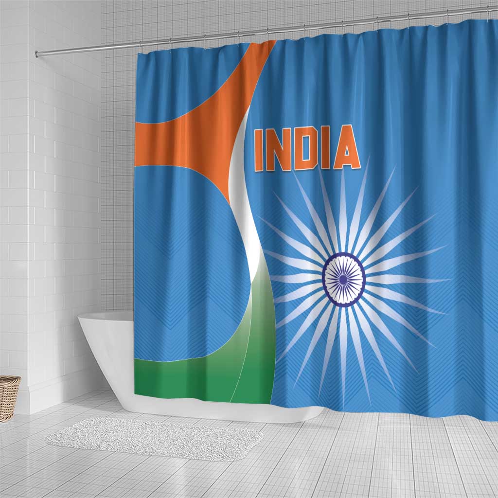 India Cricket Shower Curtain Sporty Style
