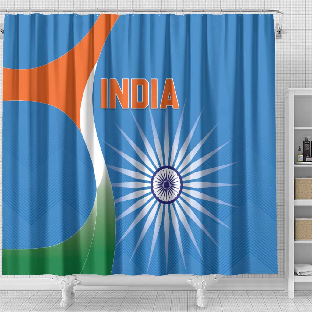 India Cricket Shower Curtain Sporty Style