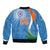 Custom India Cricket Sleeve Zip Bomber Jacket Sporty Style LT05 - Wonder Print Shop