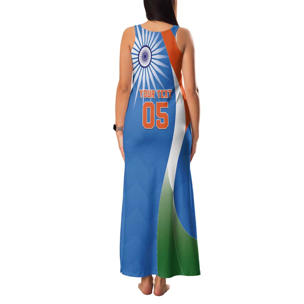 Custom India Cricket Tank Maxi Dress Sporty Style LT05 - Wonder Print Shop
