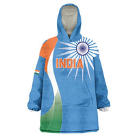 Custom India Cricket Wearable Blanket Hoodie Sporty Style LT05 - Wonder Print Shop