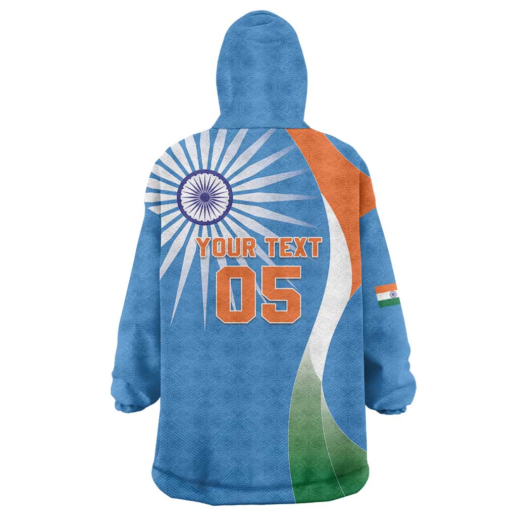 Custom India Cricket Wearable Blanket Hoodie Sporty Style LT05 - Wonder Print Shop