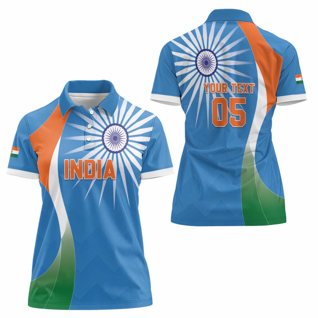 Custom India Cricket Women Polo Shirt Sporty Style LT05 - Wonder Print Shop