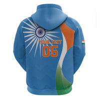 Custom India Cricket Zip Hoodie Sporty Style LT05 - Wonder Print Shop