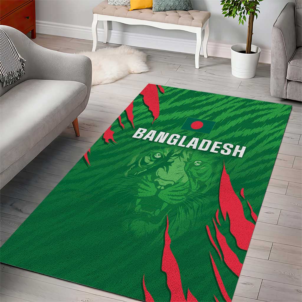Bangladesh Cricket Area Rug Go Champions The Tigers LT05 - Wonder Print Shop