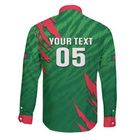 Custom Bangladesh Cricket Family Matching Long Sleeve Bodycon Dress and Hawaiian Shirt Go Champions The Tigers LT05 - Wonder Print Shop