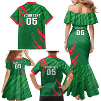 Custom Bangladesh Cricket Family Matching Mermaid Dress and Hawaiian Shirt Go Champions The Tigers LT05 - Wonder Print Shop