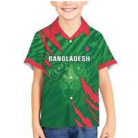 Custom Bangladesh Cricket Family Matching Mermaid Dress and Hawaiian Shirt Go Champions The Tigers LT05 - Wonder Print Shop