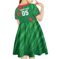 Custom Bangladesh Cricket Kid Short Sleeve Dress Go Champions The Tigers LT05 - Wonder Print Shop