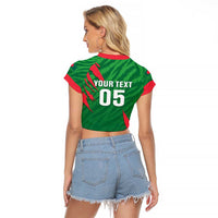 Custom Bangladesh Cricket Raglan Cropped T Shirt Go Champions The Tigers LT05 - Wonder Print Shop