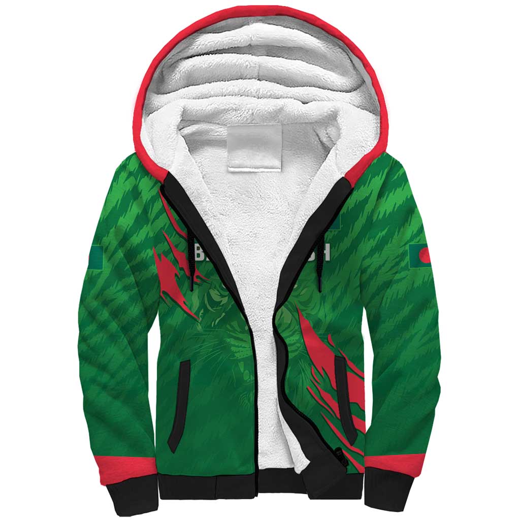 Custom Bangladesh Cricket Sherpa Hoodie Go Champions The Tigers LT05 - Wonder Print Shop